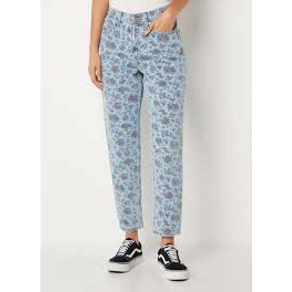 Levi's Premium Rigid 80's Mom Jeans High Rise‎ Floral Design Size 25